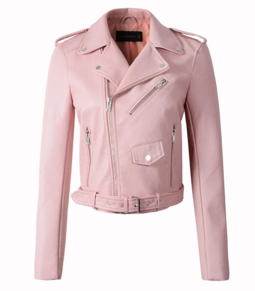 Slim Fit Moto PU Leather Jacket