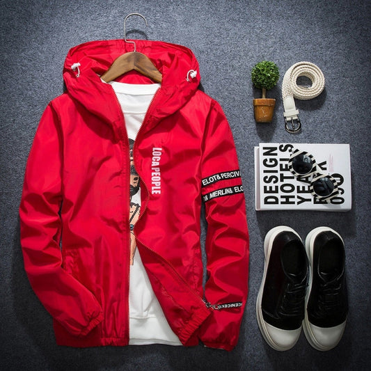 Men's Slim Fit Hooded Bomber Jacket