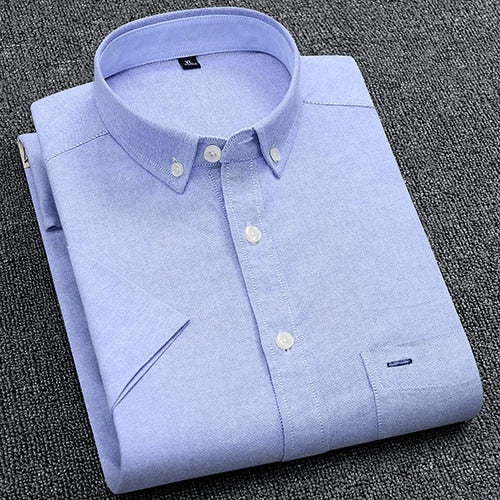 Men's Slim Fit Short Sleeve Oxford Shirt