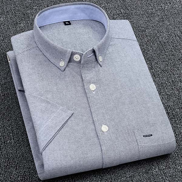 Men's Slim Fit Short Sleeve Oxford Shirt