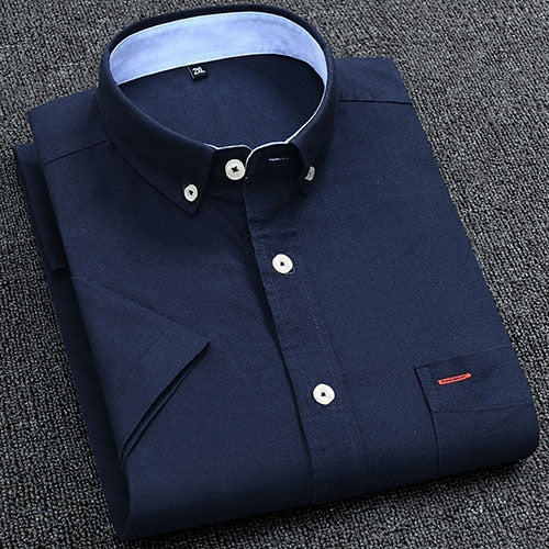 Men's Slim Fit Short Sleeve Oxford Shirt