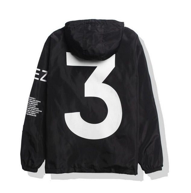 Hip Hop Hooded Windbreaker Jacket