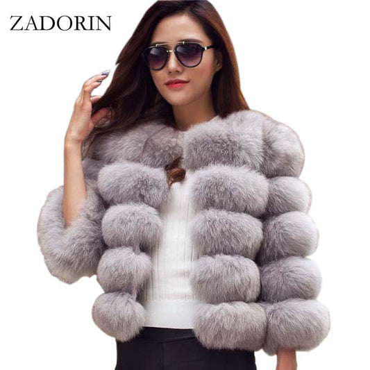 Faux Mink Fur Thick Warm Coat