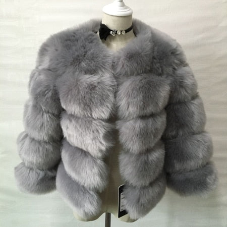 Faux Mink Fur Thick Warm Coat