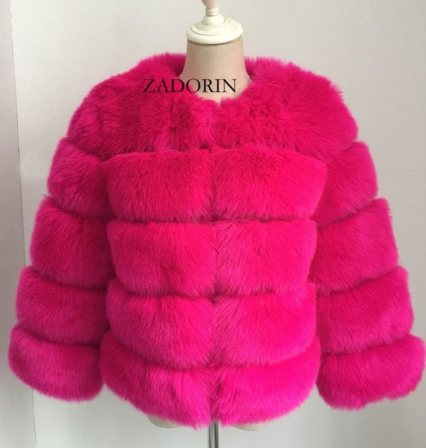 Faux Mink Fur Thick Warm Coat