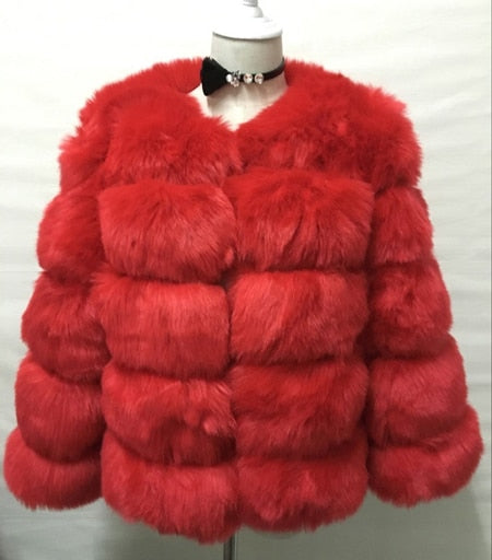 Faux Mink Fur Thick Warm Coat