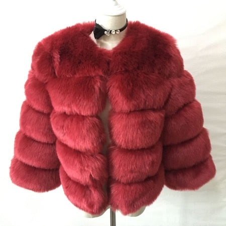 Faux Mink Fur Thick Warm Coat