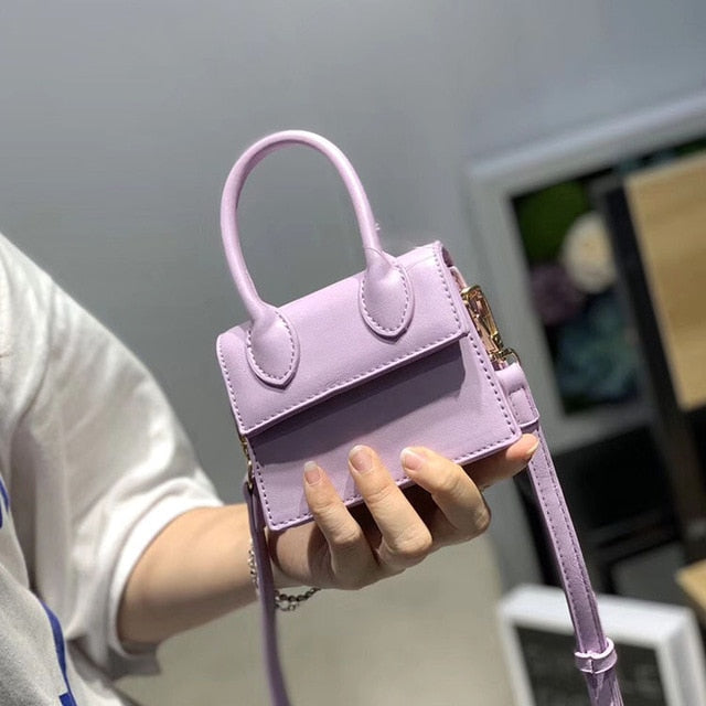 Mini Croc Pattern Chain Shoulder Bag