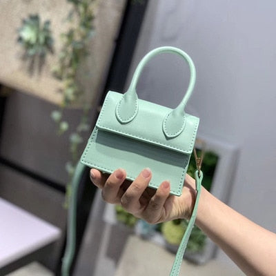 Mini Croc Pattern Chain Shoulder Bag