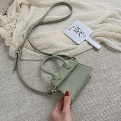 Mini Croc Pattern Chain Shoulder Bag