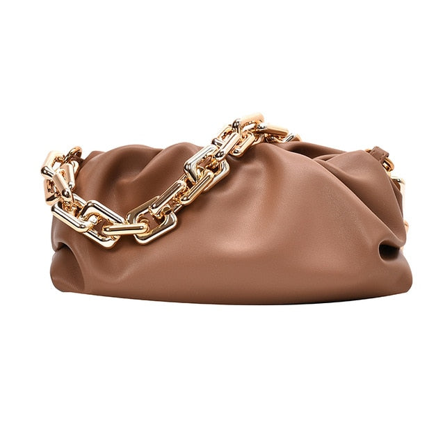 Women's Soft Leather Cloud Hobo Shoulder Bag