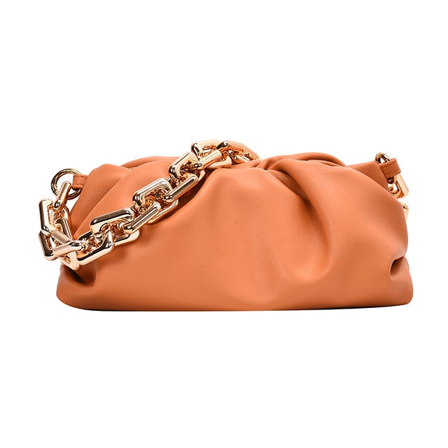Women's Soft Leather Cloud Hobo Shoulder Bag