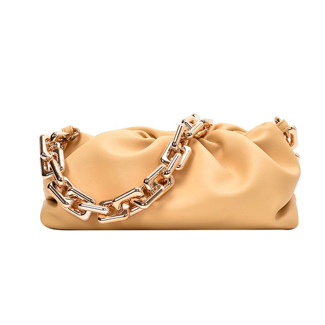 Women's Soft Leather Cloud Hobo Shoulder Bag