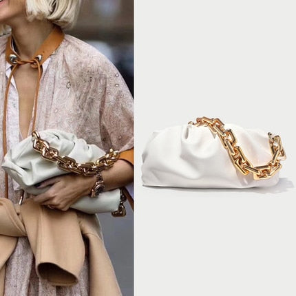 Women's Soft Leather Cloud Hobo Shoulder Bag