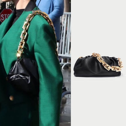 Women's Soft Leather Cloud Hobo Shoulder Bag