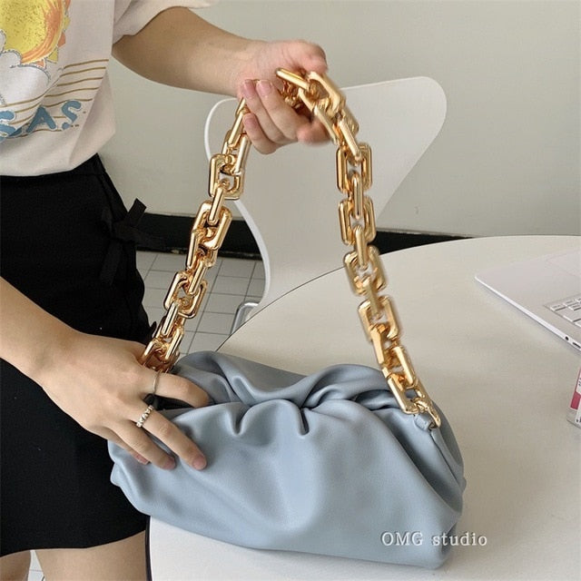 Women's Soft Leather Cloud Hobo Shoulder Bag