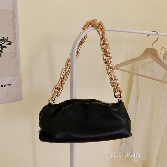 Women's Soft Leather Cloud Hobo Shoulder Bag
