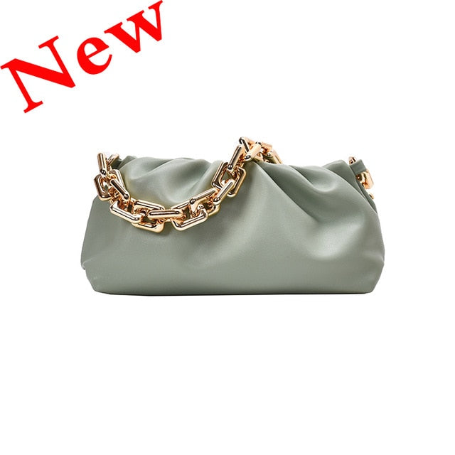 Women's Soft Leather Cloud Hobo Shoulder Bag