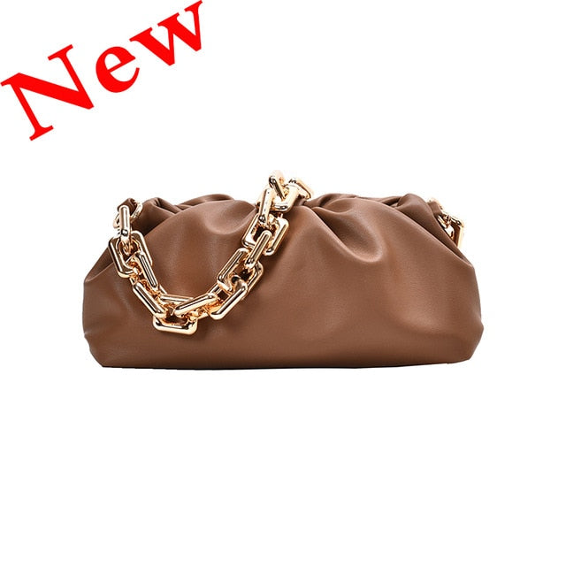 Women's Soft Leather Cloud Hobo Shoulder Bag