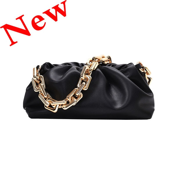 Women's Soft Leather Cloud Hobo Shoulder Bag