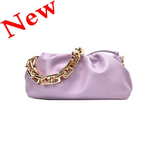 Women's Soft Leather Cloud Hobo Shoulder Bag