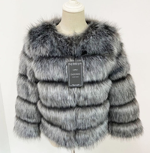 Faux Mink Fur Thick Warm Coat