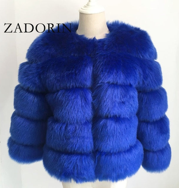 Faux Mink Fur Thick Warm Coat