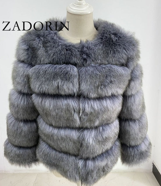 Faux Mink Fur Thick Warm Coat