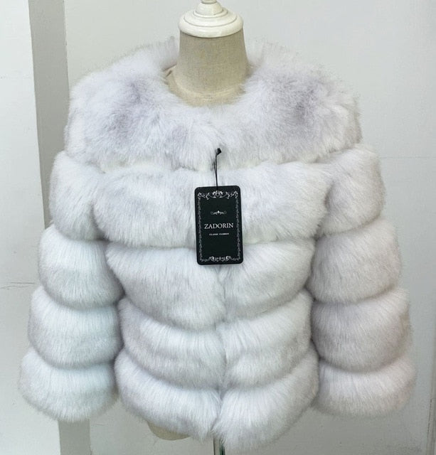 Faux Mink Fur Thick Warm Coat