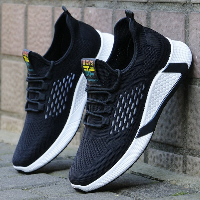 Men's Breathable Mesh Lace-Up Sneakers