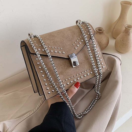 Chain Rivet Crossbody Bag