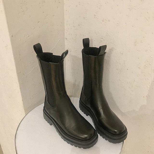 Women's Chunky Heel Chelsea Ankle Boots