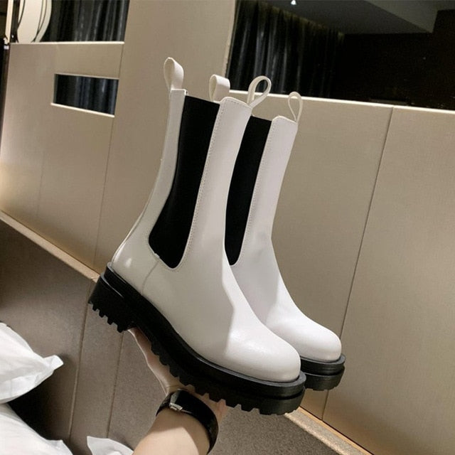 Women's Chunky Heel Chelsea Ankle Boots