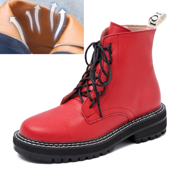 Genuine Leather Martin Boots