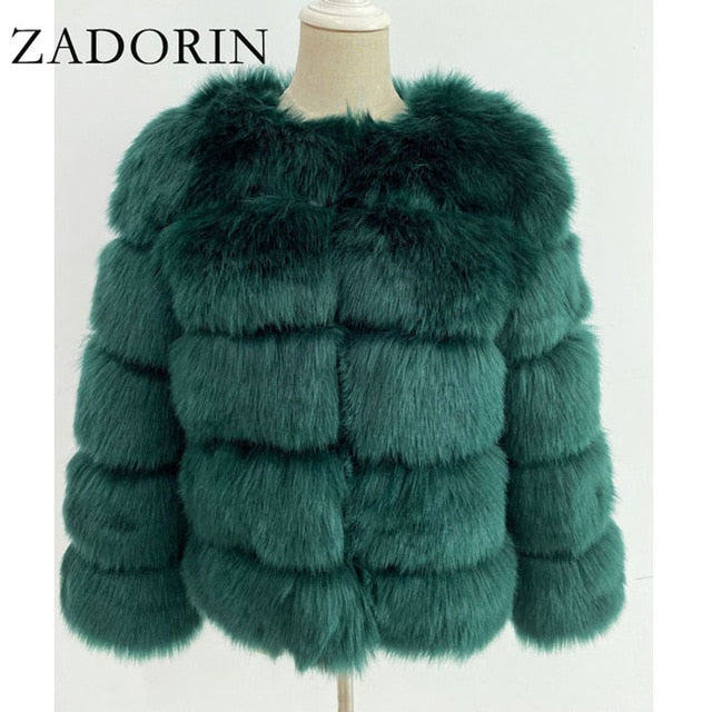 Faux Mink Fur Thick Warm Coat