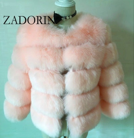 Faux Mink Fur Thick Warm Coat