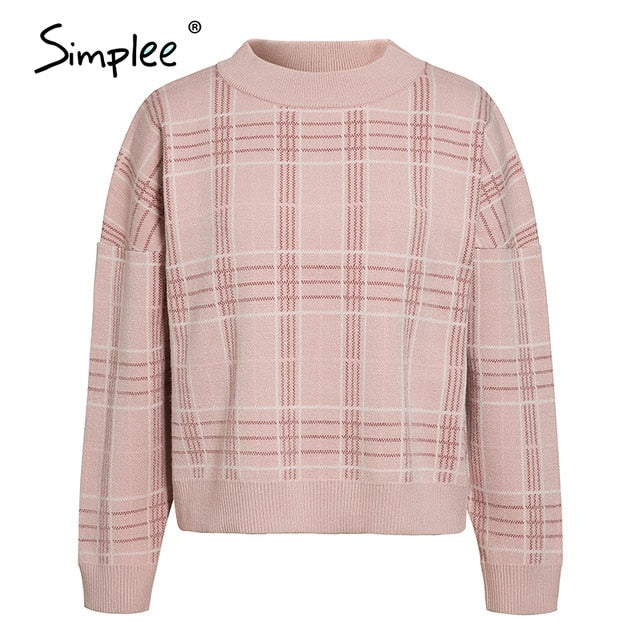 Houndstooth Geometric Knit Sweater