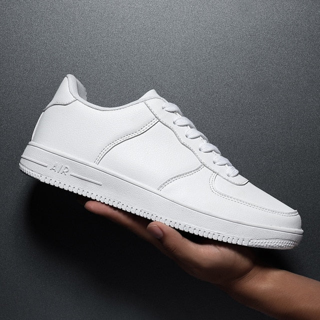 Men's Breathable White Casual Sneakers