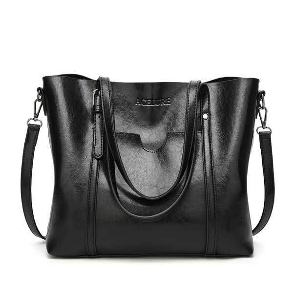 Oil Wax Leather Tote Bag