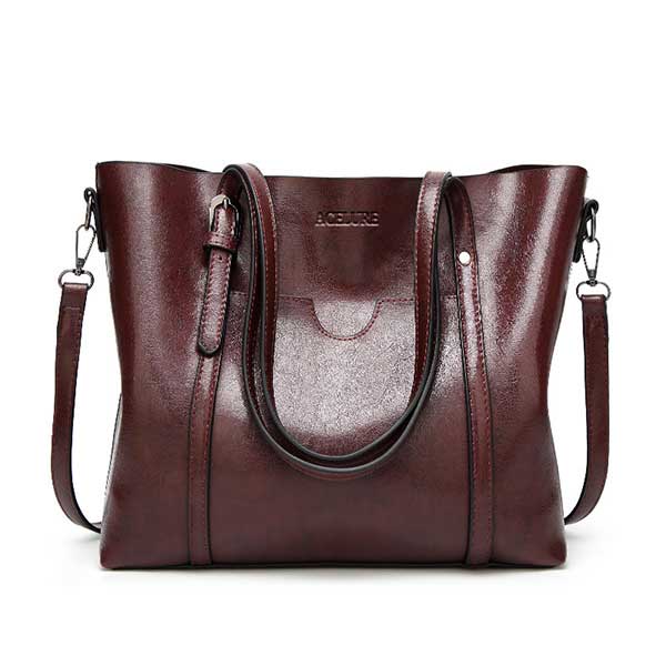 Oil Wax Leather Tote Bag