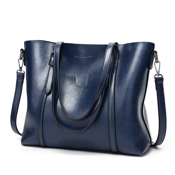 Oil Wax Leather Tote Bag