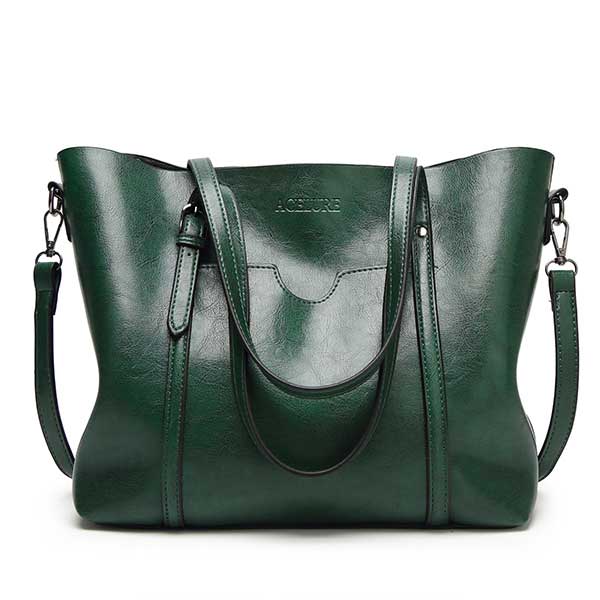 Oil Wax Leather Tote Bag
