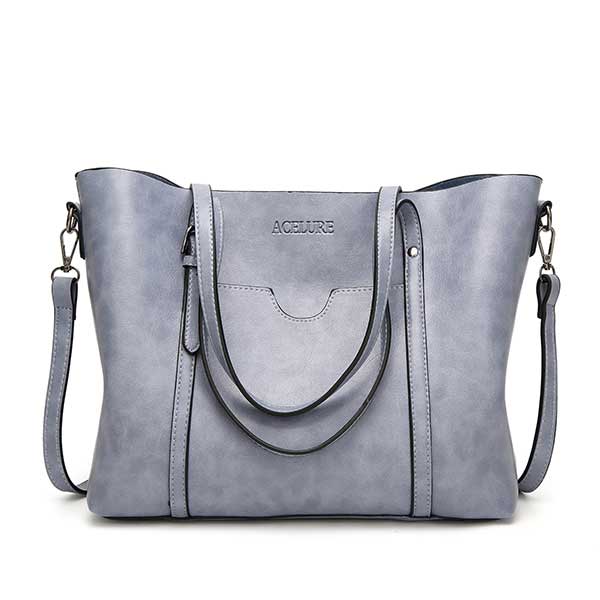 Oil Wax Leather Tote Bag