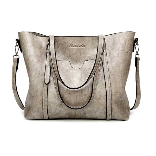 Oil Wax Leather Tote Bag