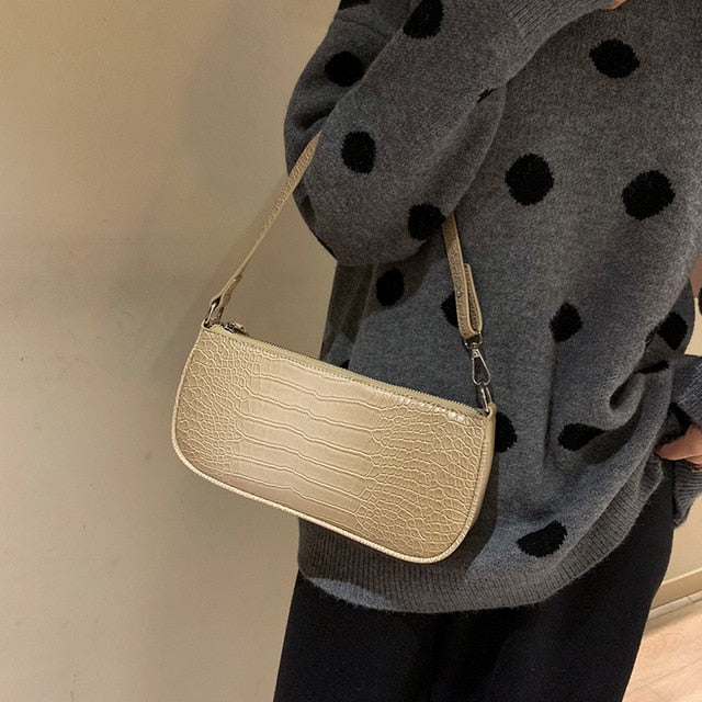 Mini Croc Chain Messenger Bag