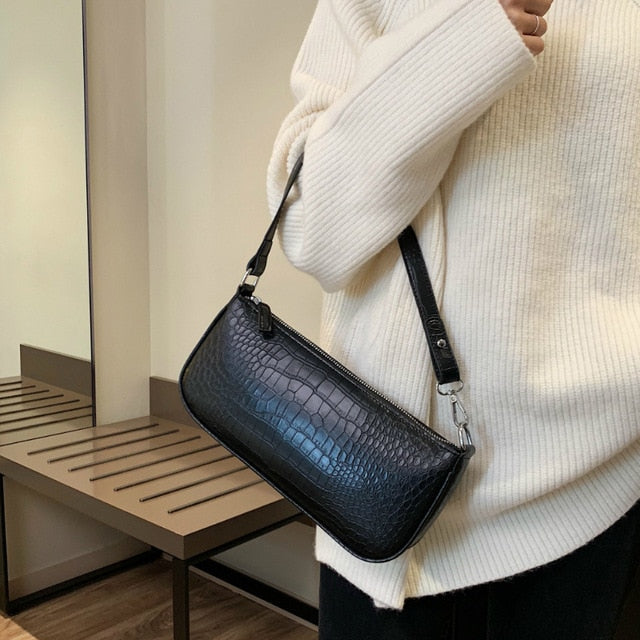 Mini Croc Chain Messenger Bag