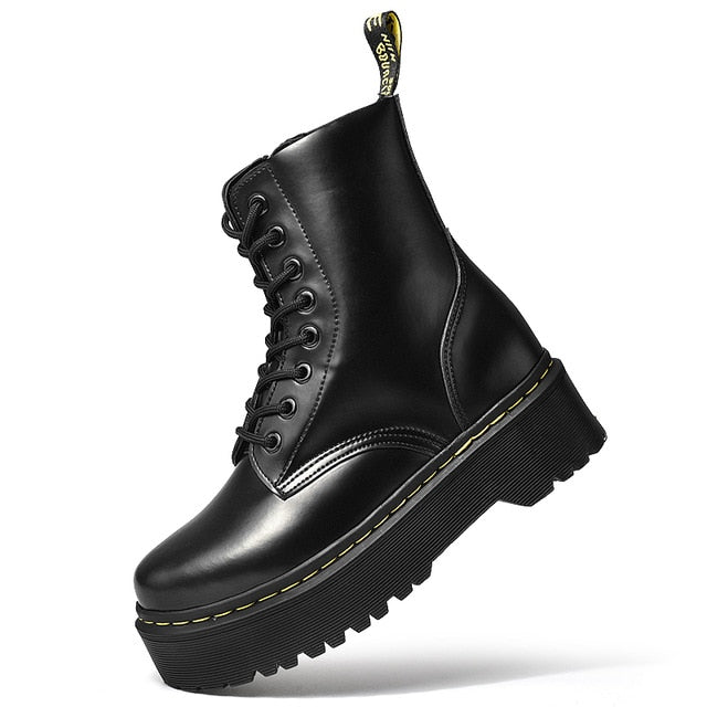 Women's Punk Platform Motorcycle Ankle Boots