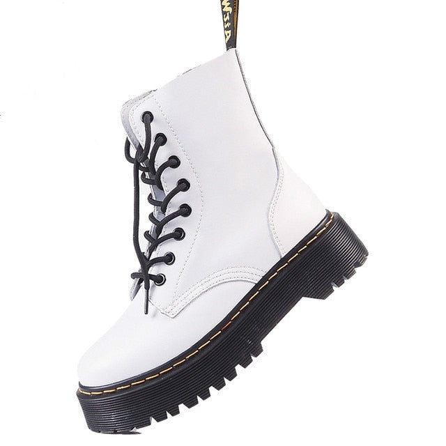 Women's Punk Platform Motorcycle Ankle Boots